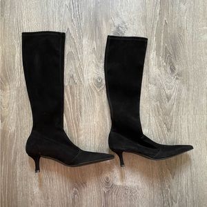 Stuart Weitzman Black Heeled Boots